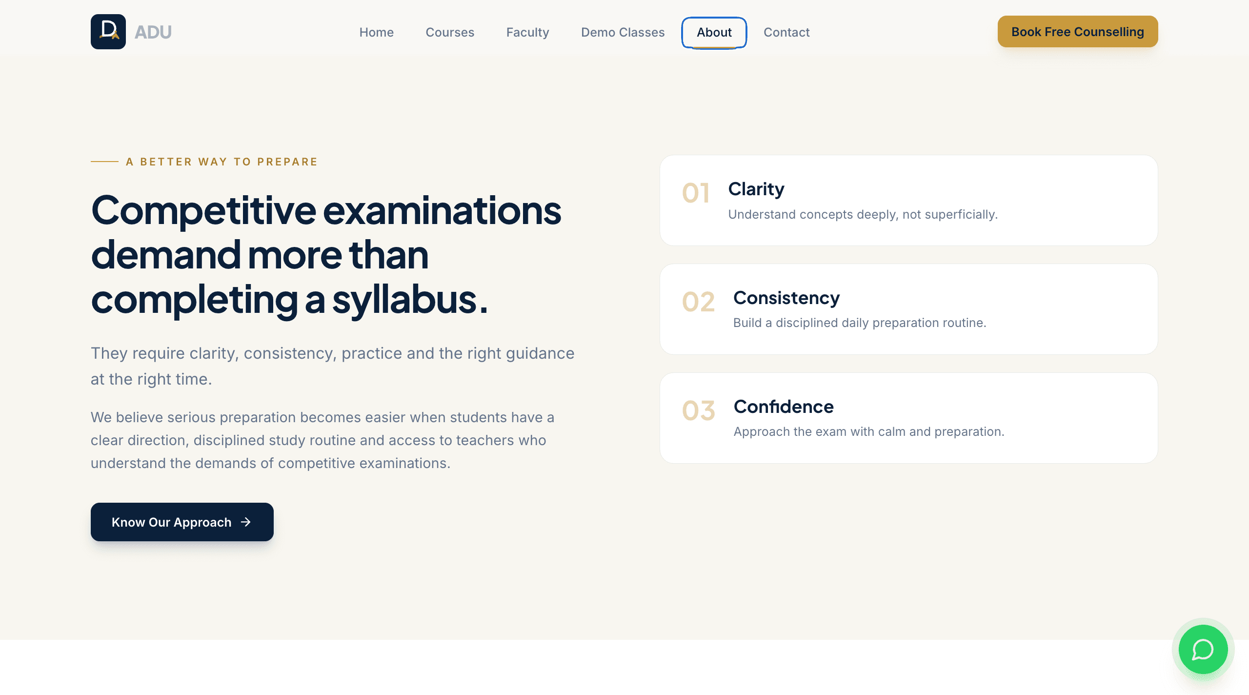 Coaching Website screenshot 2
