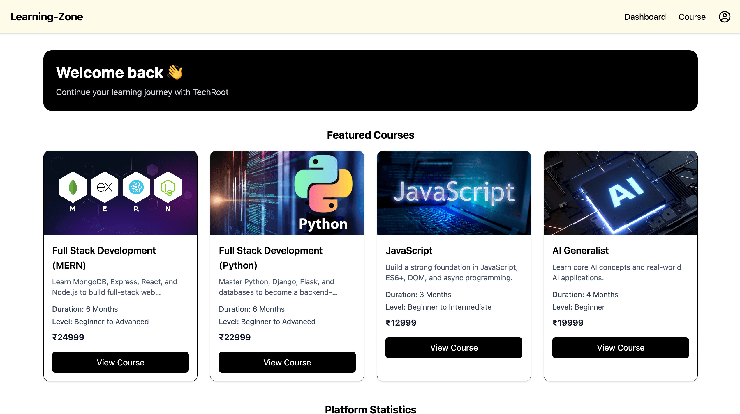  Learning Platform project preview
