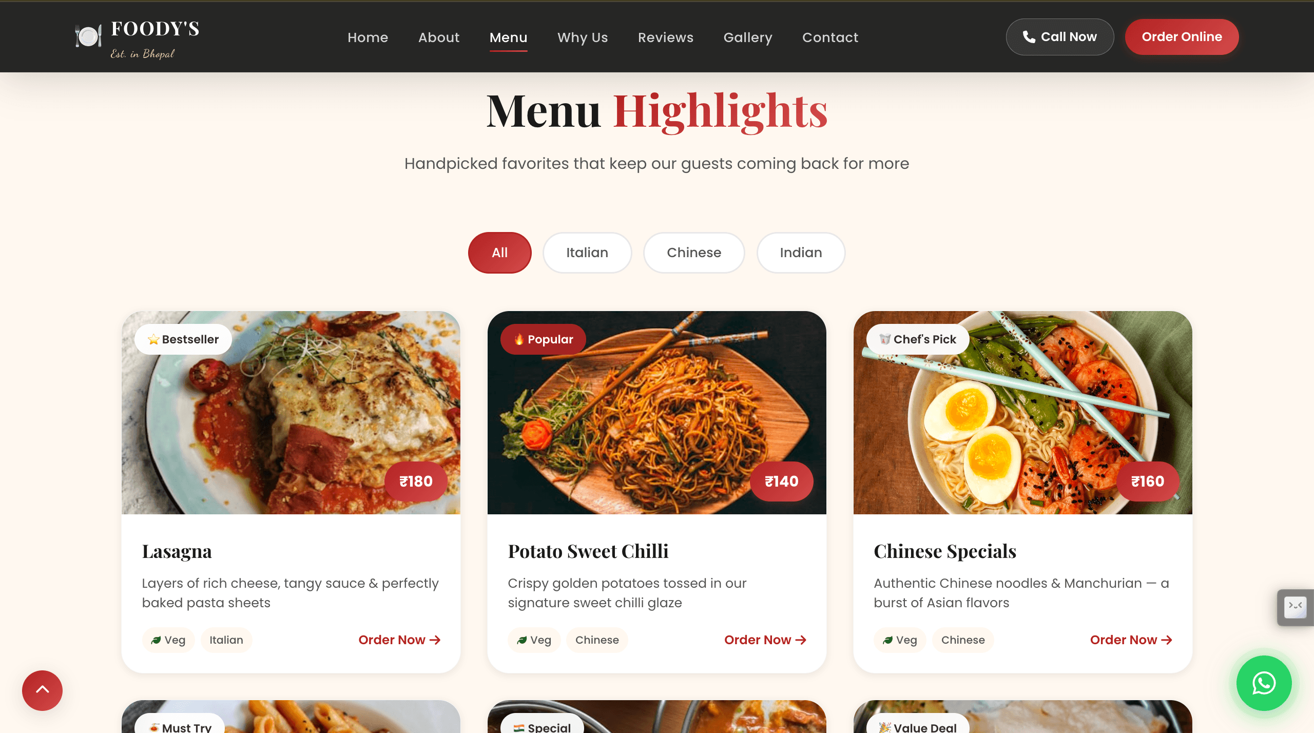 Restaurant Website screenshot 3
