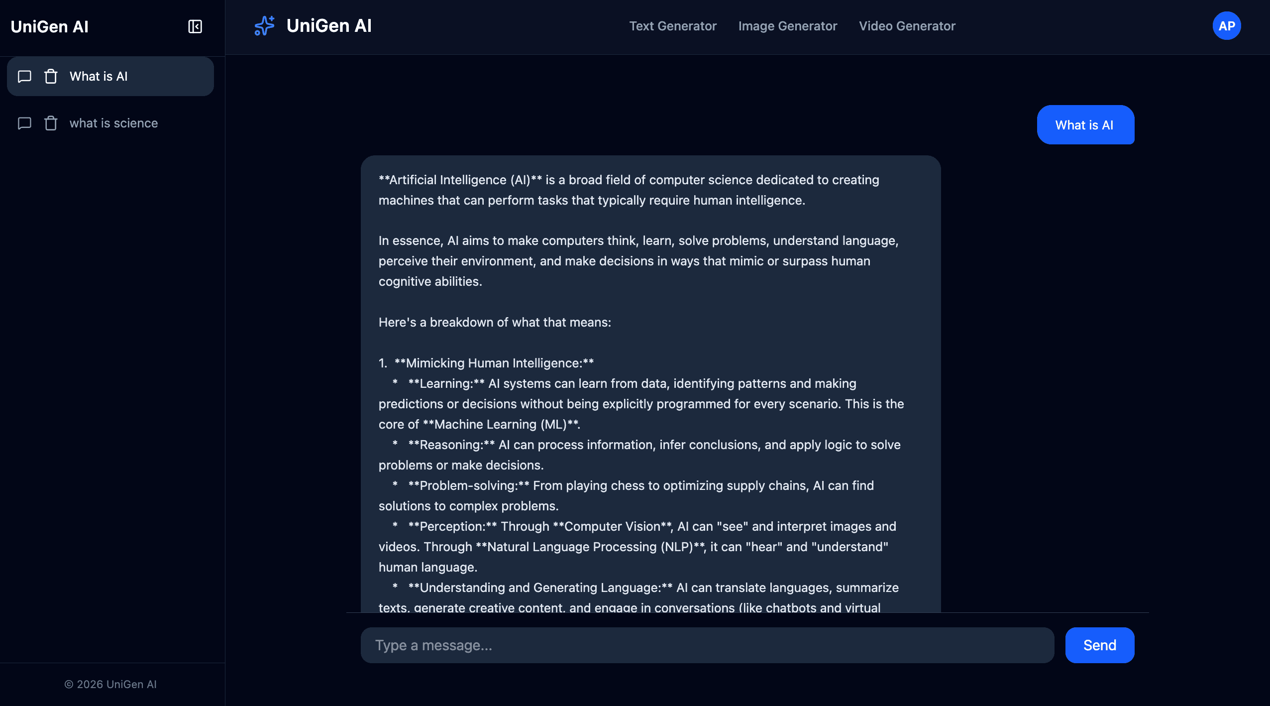 UniGen AI screenshot 2
